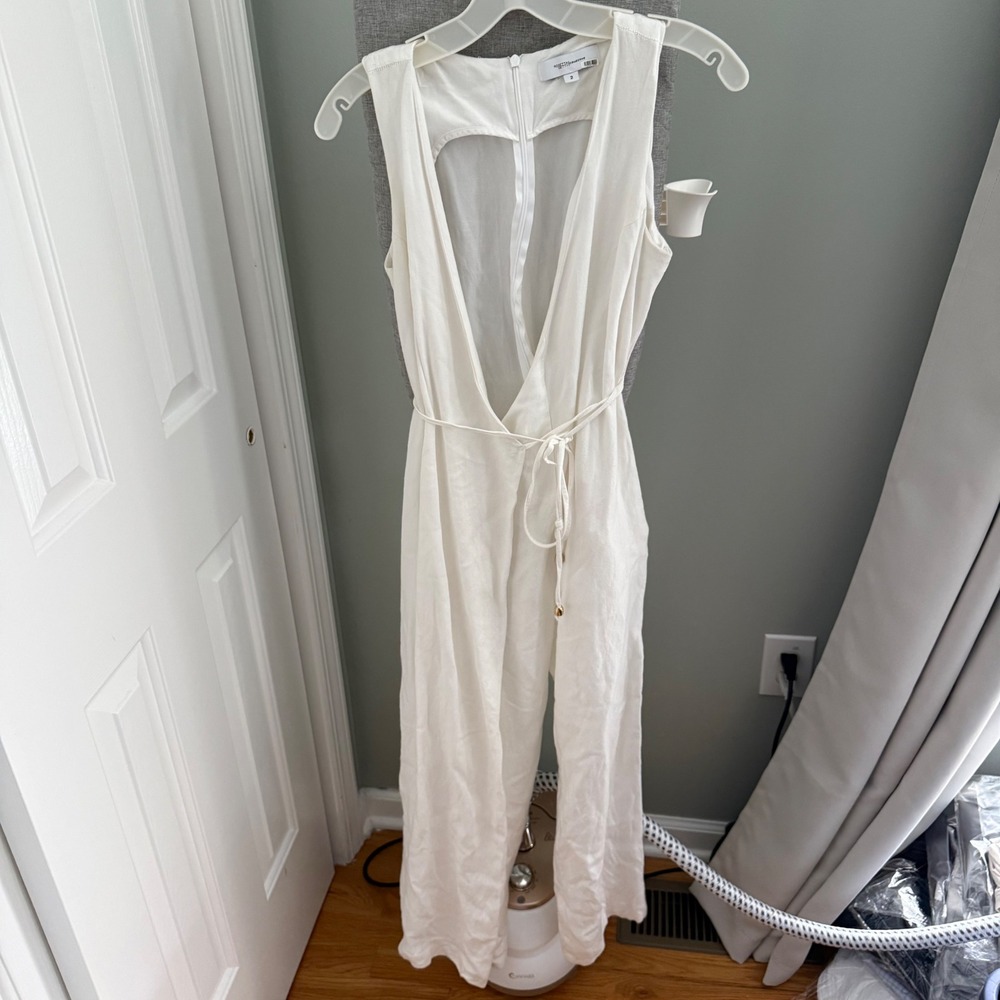 Rosetta Getty Collective Apron Jumpsuit Size 2 Linen Minimalist Quiet Luxury